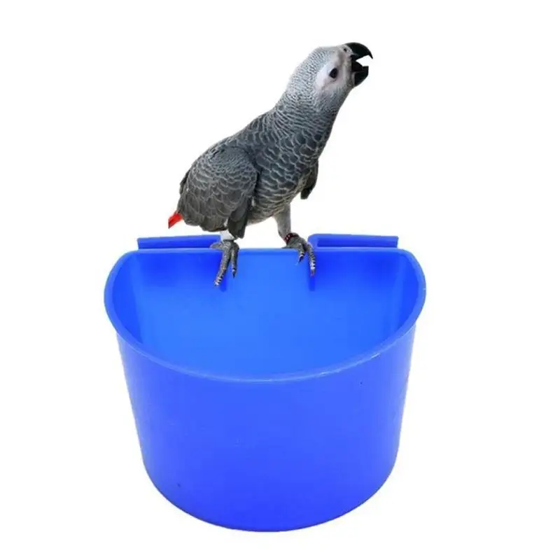 Короб для еды, чашка для воды с синим полумесяцем, подвешивающее корыто для птиц, песочный корыто для чашки, полукруглый голубь, утолщенная подвесная кормушка