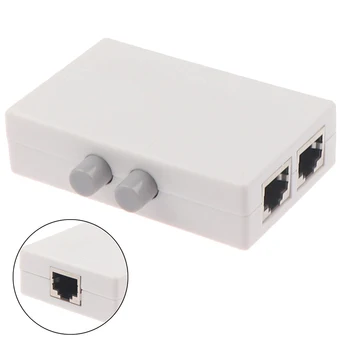 

New Mini 2 Port RJ45 RJ-45 Network Switch Ethernet Network Box Switcher Dual 2 Way Port Manual Sharing Switch Adapter HUB
