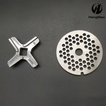 

ss304 2 Pieces Meat Grinder Parts #8 Blade Mincer Knife food processor combine blade KW658522 Fit Kenwood bosch MFW67440