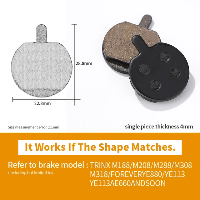 1 Pair of Resin Bicycle Brake Pads are Used For Shimano SRAM AVID HAYES and Other Disc Brakes 903