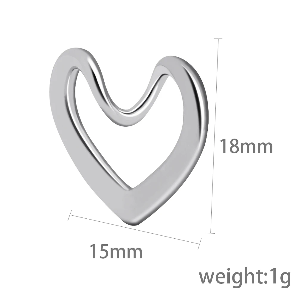 

Подвески в форме сердца MYLONGINGCHARM для браслета, 20 шт., 15x18 мм, бусины для творчества, фурнитура