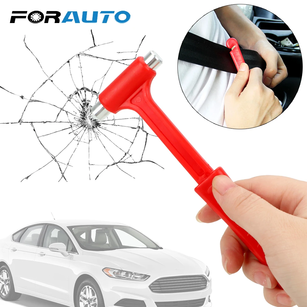 

FORAUTO Car Safety Hammer Car Safety Escape Glass Window Breaker Seat Belt Cutter Emergency Hammer Life-Saving Car Accessories
