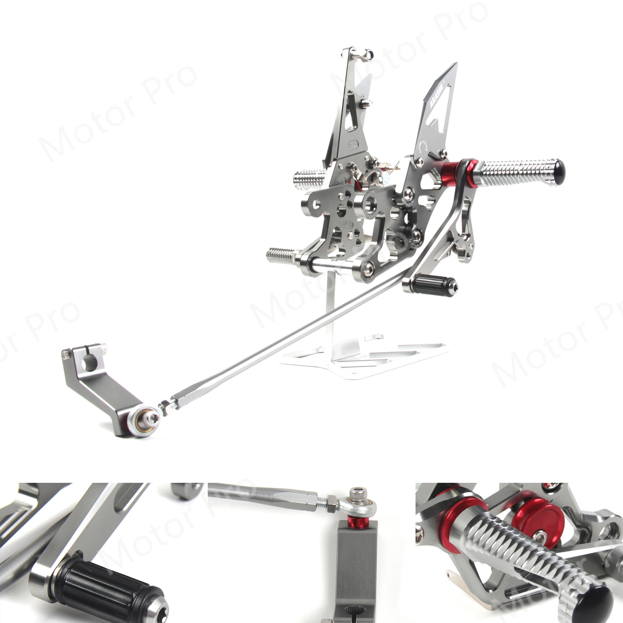 Регулируемые подножки для Yamaha FZ1 2006- Аксессуары для мотоциклов подножка Rearset педаль 2007 2008 2009 2010 2011 FZ8 серого цвета