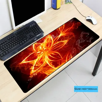 

Fire Flower Printing Large Overlock Rubber Rectangle Computer Notebook Mice Mat Gamer Speed Mouse Pads Free Shipping