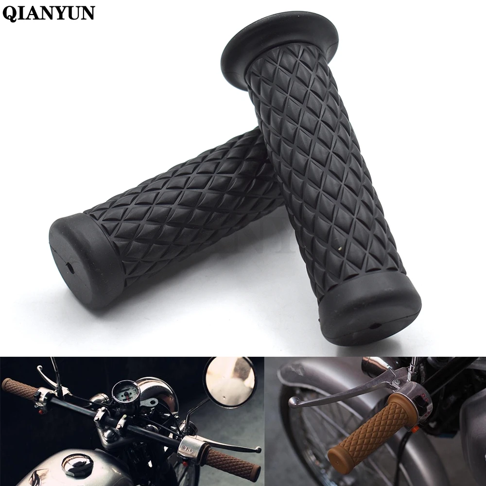 Универсальный мотоцикл 7/" 22 мм Винтаж резиновый руль для мотоцикла для KAWASAKI Z250 Z300 Z750 Z750S Z750R Z800 Z900 Z1000
