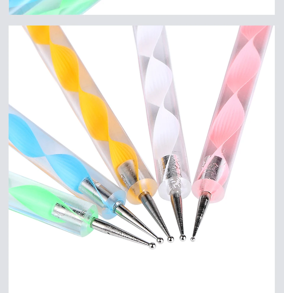 Arte Clavo 5 шт./компл. инструменты для очистки ручки украшение для УФ-геля ногтей инструмент для красоты дизайн ногтей рисовальный, чертежный инструмент для нанесения страз