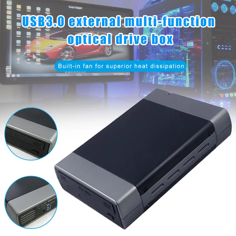 External HHD Enclosure DVD Drives Optical Drive Box Accessories for PC Computer Multifunction JLRJ88