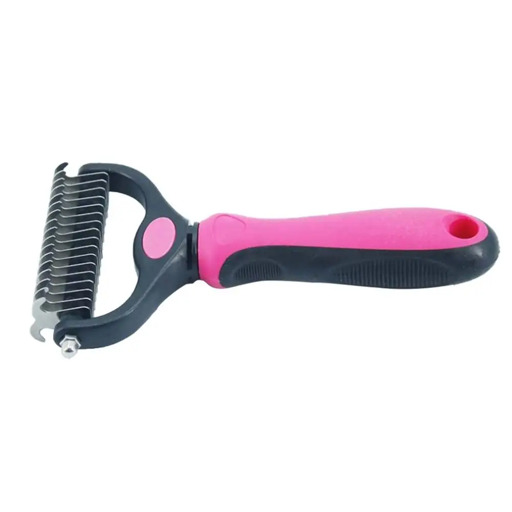 Pet Open Knot Comb Pet Hair Removal Dog Hair Open Solution Artifact Dog Nail Comb Comb Double-Sided Comb