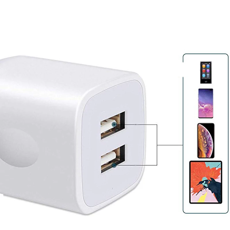 Для iPhone samsung смартфон 2 USB ЕС Великобритания США штекер двойной USB адаптер питания 5 В 2A Австралия Новая Зеландия AU вилка настенное зарядное устройство