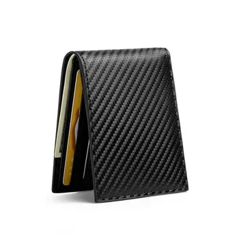 

Bycobecy Carbon Fiber Pattern Card Wallet Rfid Money Bag Slim Wallet for Men Purse Carteira High Quality Credit Card Holder