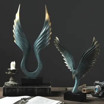 

Dapeng Wings Display Resin Small Ornaments Creative European Style Bald Eagle Home Decor Living Room Office Decorations Crafts