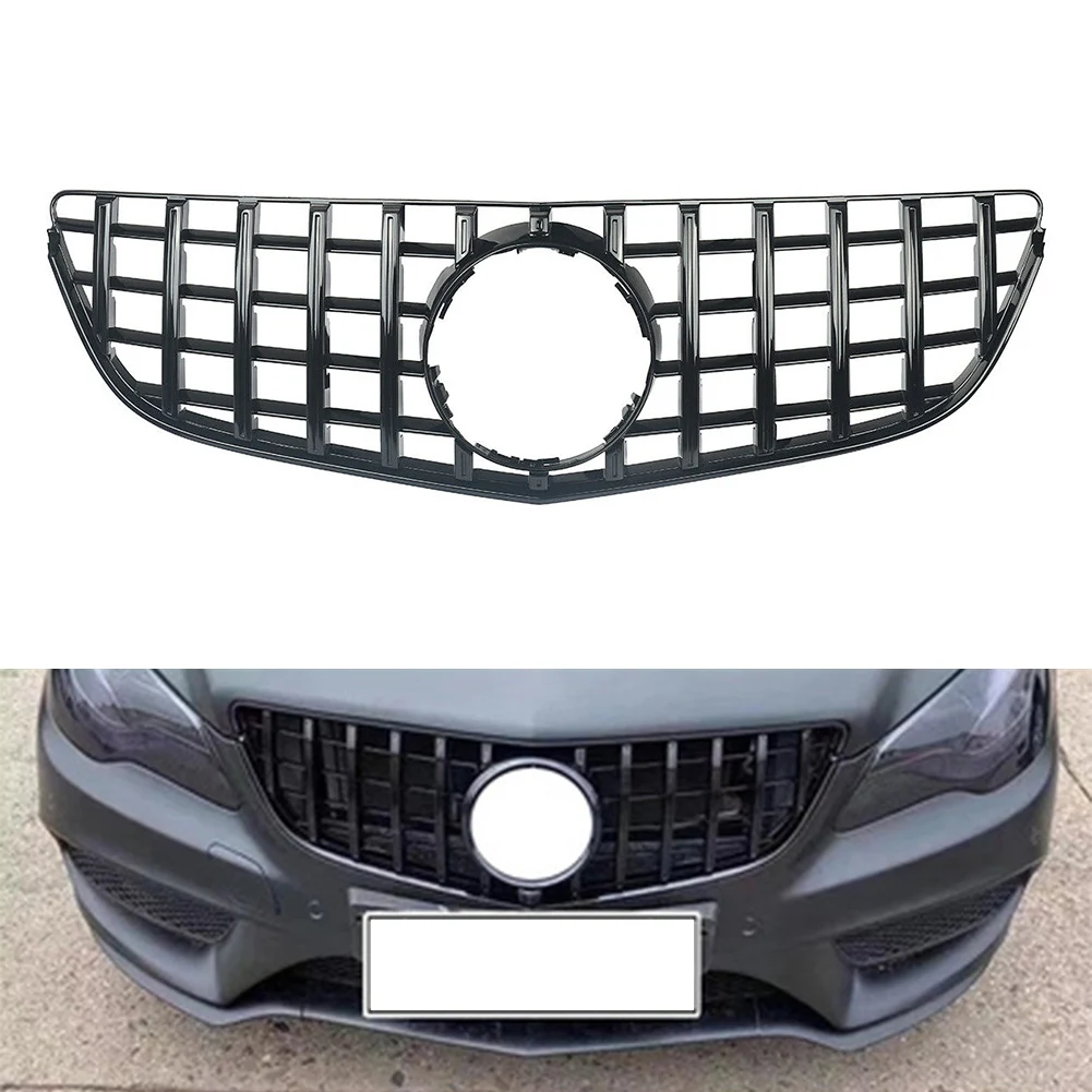 

Передняя Верхняя решетка автомобиля GT R для Mercedes Benz E-Class C207 W207 E250 E350 E400 E500 E550 2014 2015 2016 черный АБС-пластик