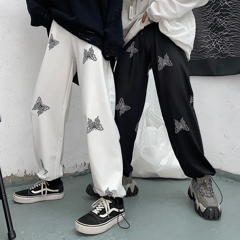 Summer Butterfly Print Loose Pants Women New Fashion High Waist Streetwear Trousers Plus Size Feamle Casual Wide Leg Pants Summer Butterfly Print Loose Pants Women New Fashion High Waist Streetwear Trousers Plus Size Feamle Casual Wide Leg Pants