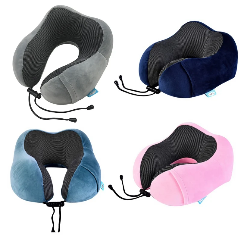 Portable U-Shaped Memory Foam Travel Neck Pillow Cushion Support Your Neck Head For Airplanes Cars Office Nap Rest Travesseiro