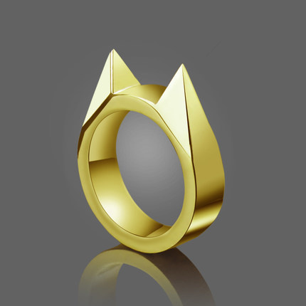 Female Man Safety Survival Ring Tool Self Defense Stainless Steel Ring Finger Defense Ring Tool Outdoor Gadget