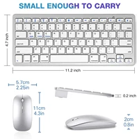 Bluetooth Keyboard Mouse Combo Ultra-Slim Mute Keycap Wireless Bluetooth Mouse Mice for Mac iPad iPhone iOS Android Windows - Image 2