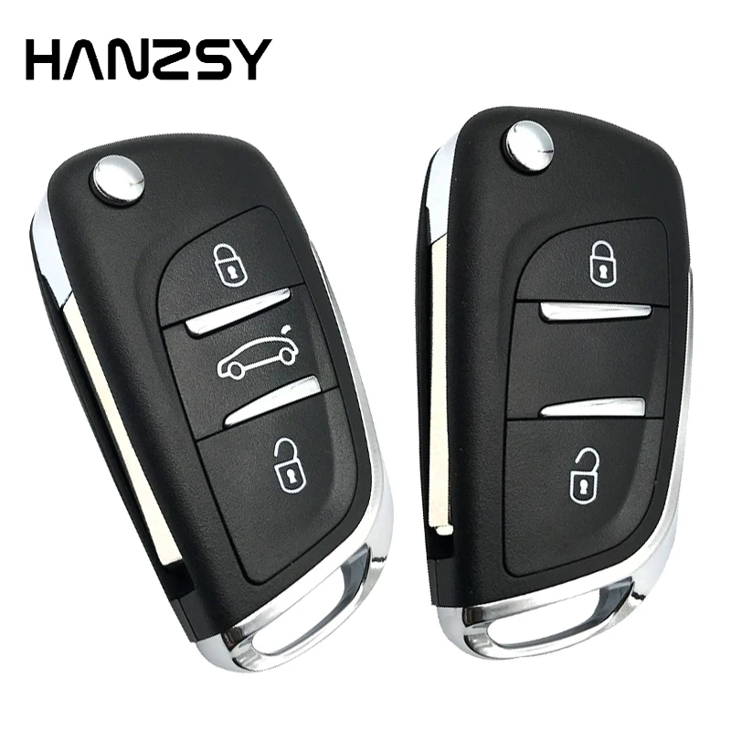2/3 Buttons Flip Folding key housing for Peugeot 207 407 307 306 408 607 CE0536 Modified Car Remote Key Case shell VA2/HU83