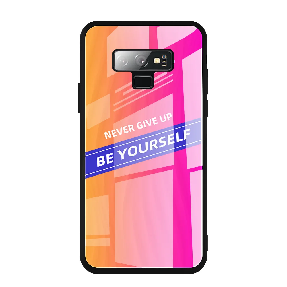 CP-06 Никогда не оставляйте чехол для samsung Note 10 Note 10 Pro Note 8 Note 9 S10 S10 Plus A10 A30S A50S A80 A90 слова вдохновили стеклянную капу - Цвет: CP-06