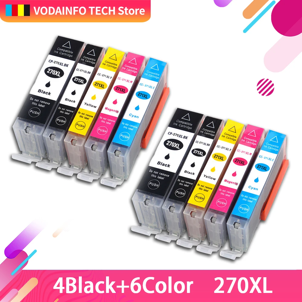10PCSPGI 270 PGI-270 XL PGI270 PGI-270XL CLI-271 Ink Cartridges Replacement For Canon Pixma MG5720 MG5721 MG5722 MG6820 MG6821 | Компьютеры