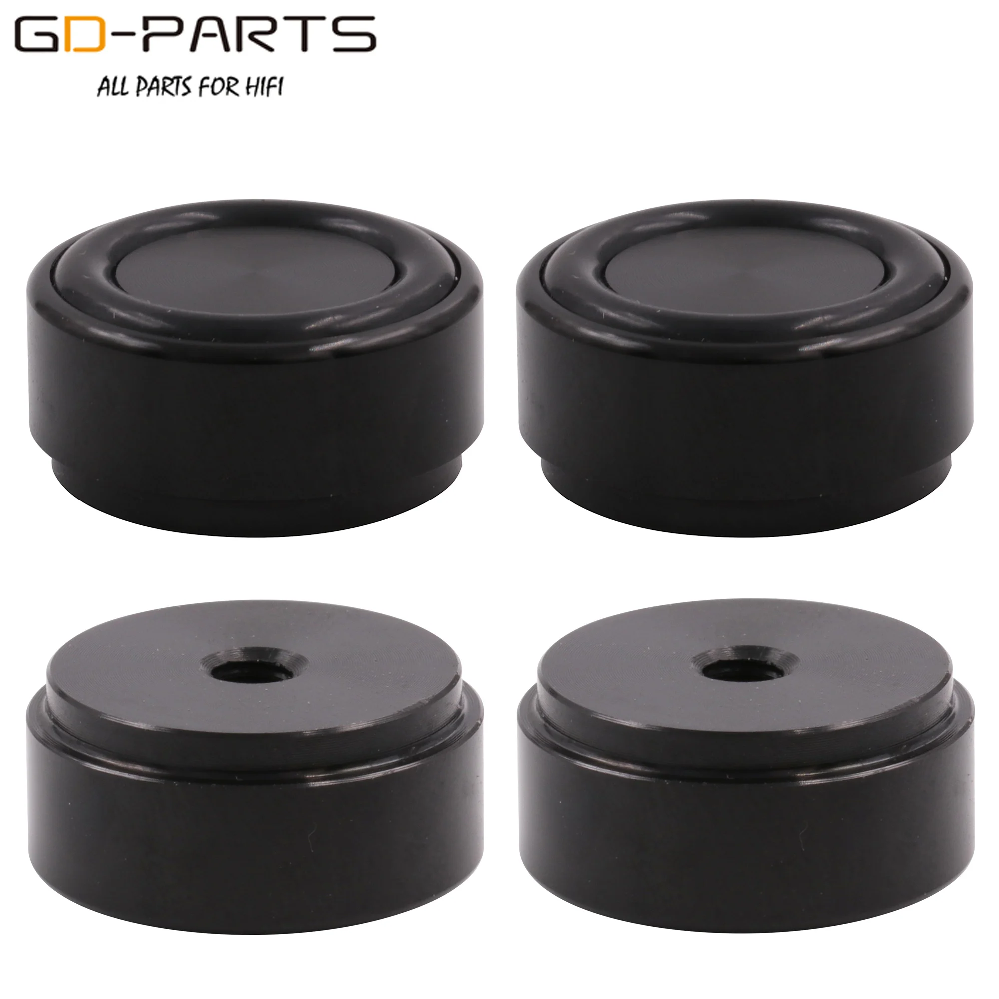 20mm-10mm MINI CNC Machined Solid Full Aluminum Isolation Feet Stands Damper Floor Base For Speaker AMP Computer Monitor 4PCS 2