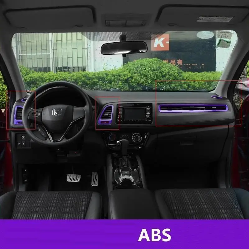 Automovil авто система управления Выход Кондиционер приборная панель рулевое колесо интерьер яркие блестки отделка 18 19 для Honda Vezel