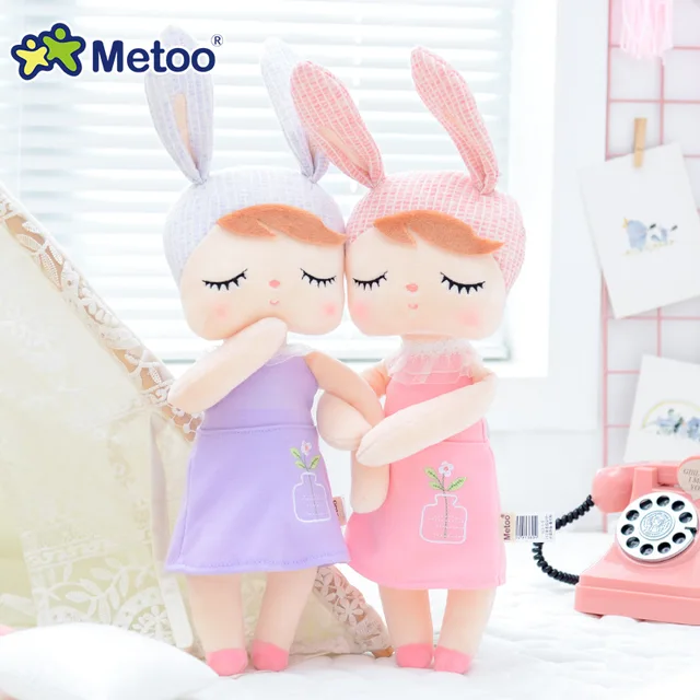 Cute Soft Plush Doll Big & Small Stuffed Toy Kwaii Pair Angela Doll Baby Bed Sleep Toys Metoo Doll Xmas Gift for Girls Brinquedo 3