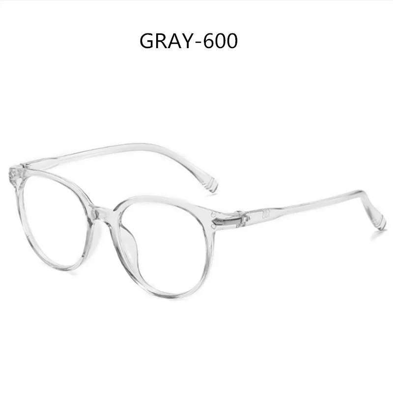 XojoX-1-1,5-2-2,5-3-3,5-4-4,5-5-5,5-6 очки для близорукости женские мужские ретро очки с полной оправой студенческие короткие очки для коррекции зрения - Цвет оправы: Gray-600