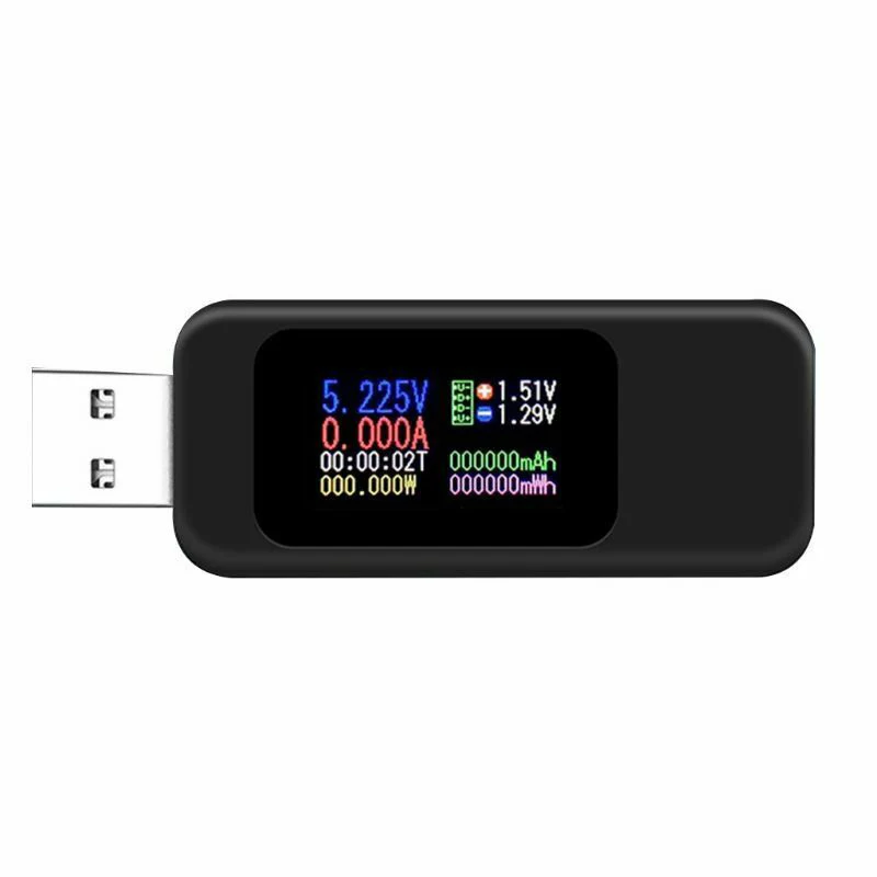 Набор контактов для тестирования 10 в 1 ЖК-дисплей USB Напряжение тестер прочный ток Мощность обнаружения измерительный инструмент