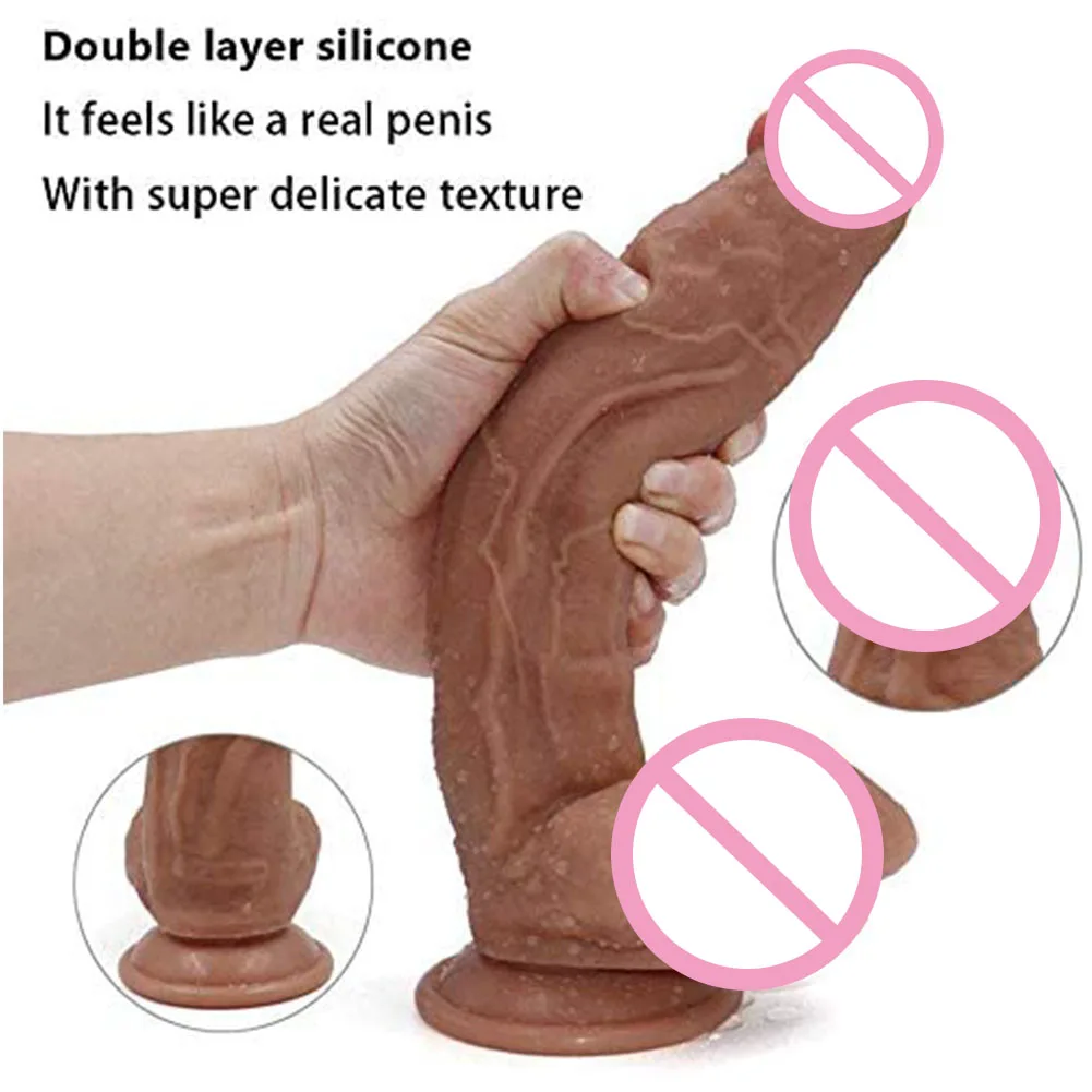 Black Dildo 11 Inch Realistic Penis with Suction Cup Strapon Huge Artificial Big Glans Sex Toys for Woman Female Masturbator