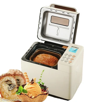 

2in1 Bread Maker & Ice Cream Machine Fully Automatic LCD Display Timeable Power-off Memory Toaster Flour Maker Breakfast Machine