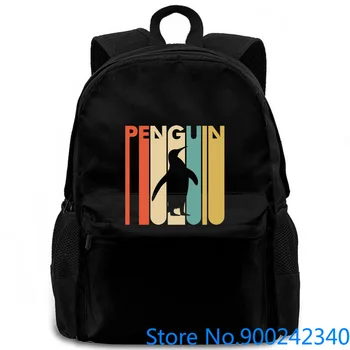 

Vintage Style Penguin Print Style women men backpack laptop travel school adult student