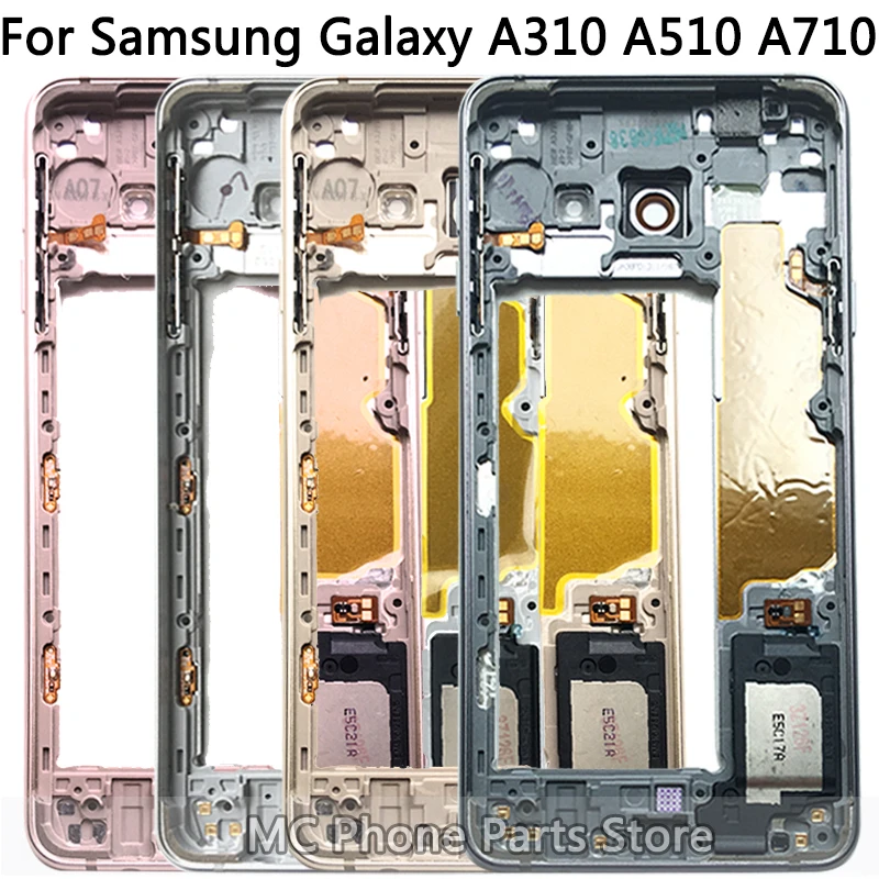Сменная панель средней рамки для samsung Galaxy A3 A5 A7, корпус средней платы A310 A510 A710
