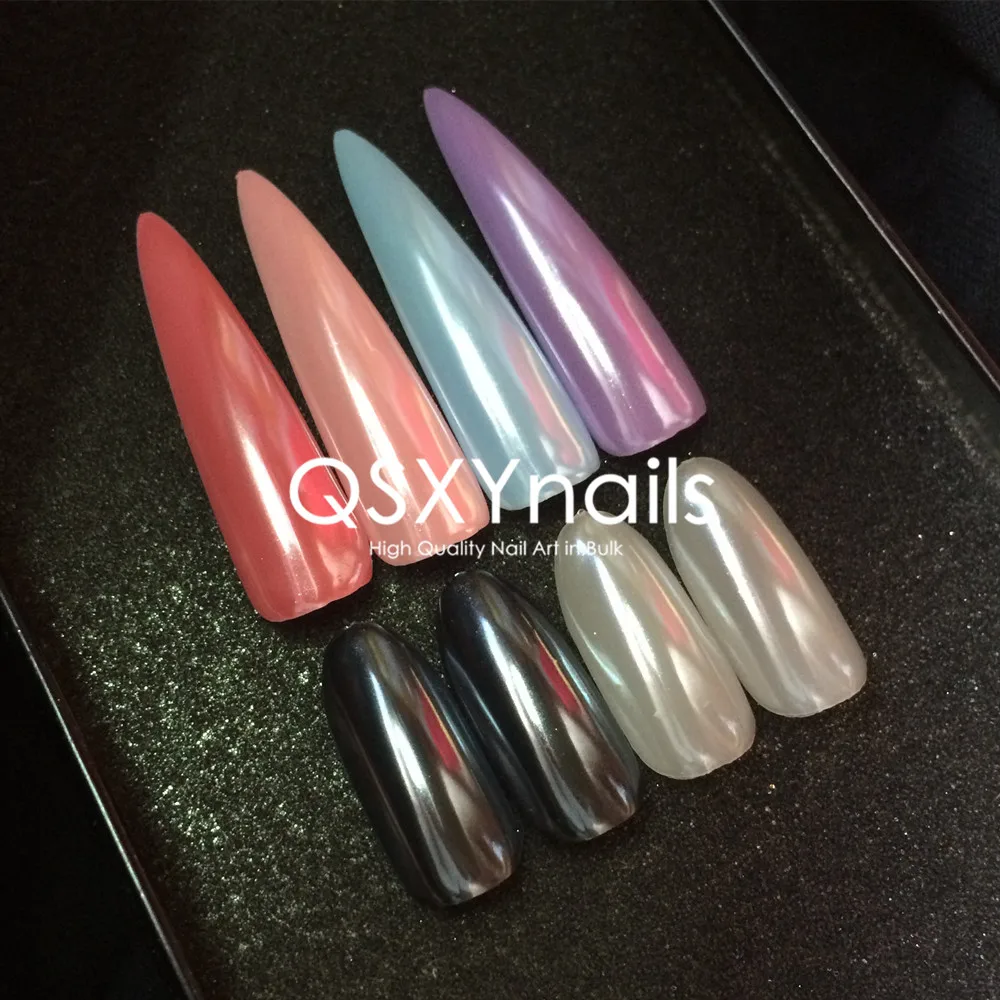 1 Jar White Chrome Pearl Mirror Powder Clear Effect High Grade Shell Power Ceramic Pigment Gel Nail Polish Nail Art Manicure