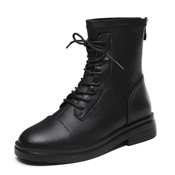 

Women NEW Martin Boots Autumn Winter Boots Ladies Ankle Boots Heels Shoes Woman Leather Boots casual Boots