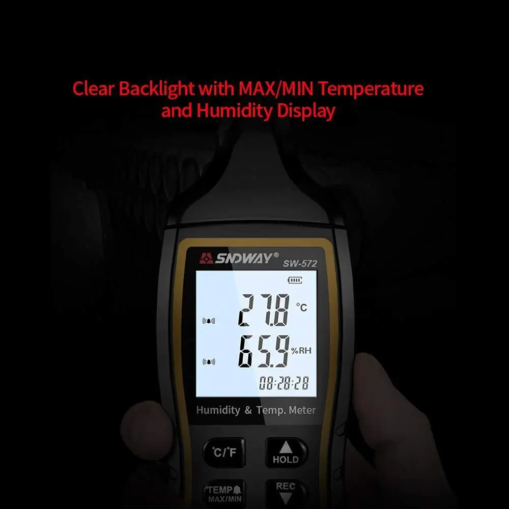 SNDWAY температурные приборы Термогигрометр Цифровой термометр гигрометр закрытый измеритель влажности SW-572 цифровой гигрометр Темпера тепловизор термометр метеостанция терморегулятор гигрометр пирометр датчик темпер