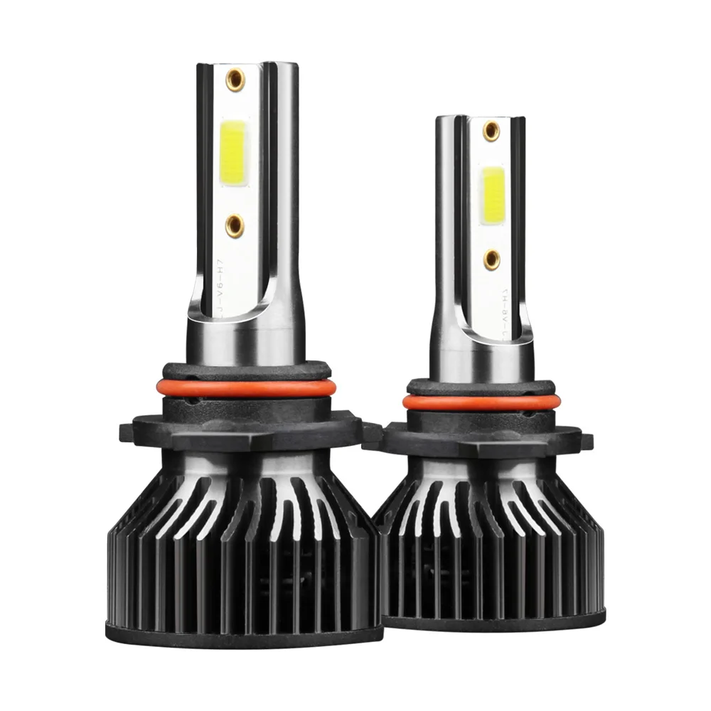 Muxall LED Turbo Car Headlight BulbH7 H4 H11 9006 9004 9007 9012 Mini Size Heatsink 12000LM 6500K Auto Headlamp Car Fog Light