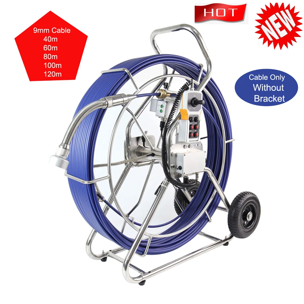 9mm Hard Fiberglasses Cable With Connector For Wopson Pipe Inspection