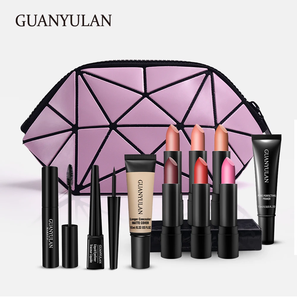 

GUANYULAN New Year Surprise Cosmetics Gift Set Daily Use Cosmetics Makeup Sets Make Up Tool Kit Makeup Gift Illuminate Handbag