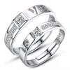 New exquisite minimalist S925  opening multiple choice jewelry couple engagement wedding gift ring ► Photo 2/6