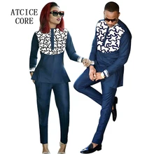 African Clothing Husband And Wife Wear African Bazin Riche Embroidery Dashiki Free Shipping African Clothes