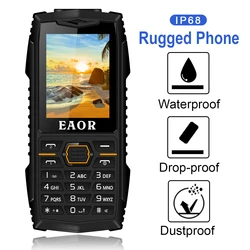 Téléphone portable étanche et robuste, GSM 2G, grande batterie, fonction téléphone double SIM, double barre de veille, téléphone à boutons poussoirs avec Super torche 
