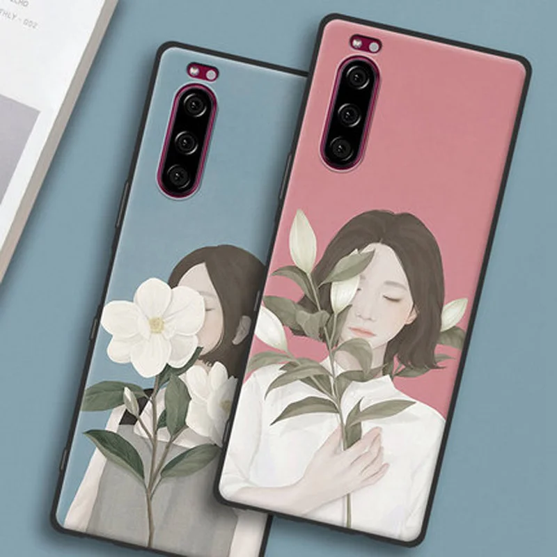 Полный чехол для sony Xperia 5, чехол, роскошный, HD, мультяшный, окрашенный, мягкий, TPU, чехол для sony Xperia5 J9210, чехол для телефона s, для sony 5