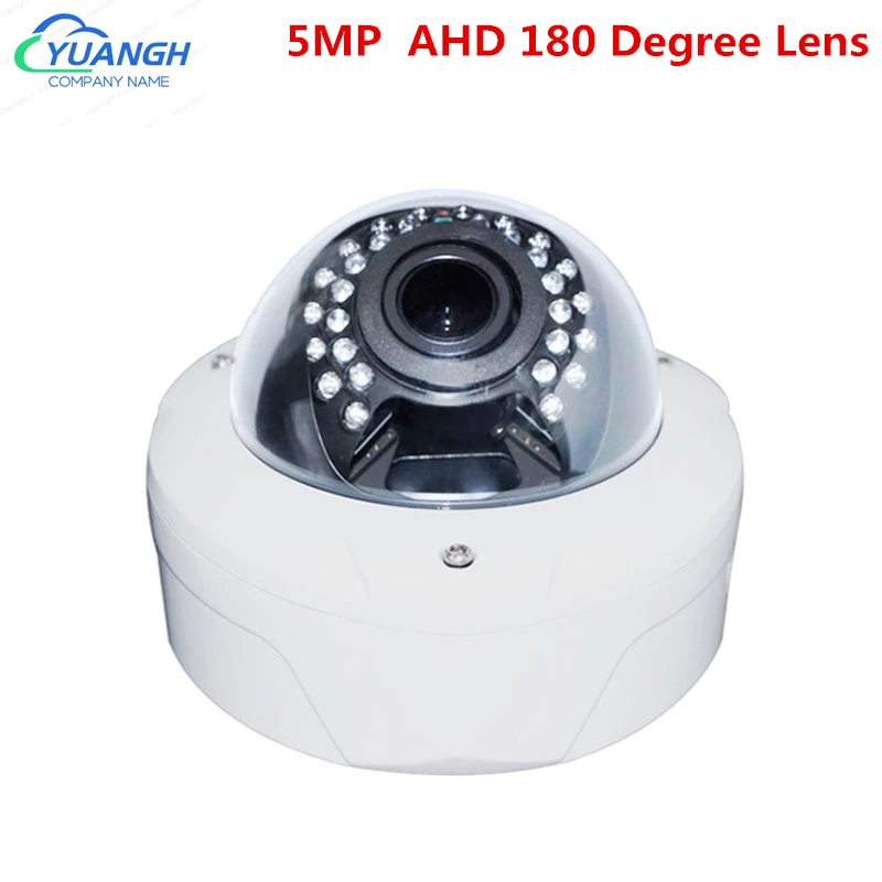 

5MP Fisheye Camera AHD Dome 180 Degree Lens Vandalproof IR Night Vision Video Surveillance CCTV Camera