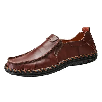 

Vogue Classic Comfortable Men Casual Shoes Loafers Men Shoes Leather Shoes Men Flats Pop Tide Business Shoes Plus Size Jly17