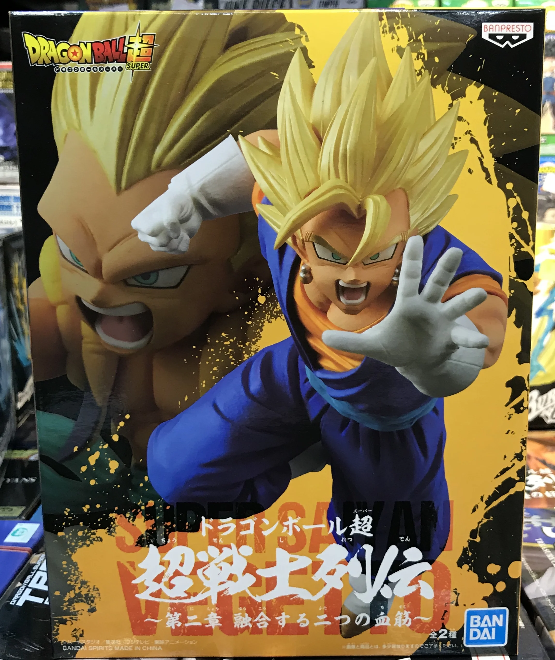 В наличии оригинал Banpresto DragonballZ рисунок Супер Saiyajin Vegetto из ПВХ фигурка модель