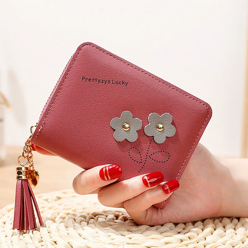 New Women's Wallet Cute Cat Short Wallet Leather Small Purse Girls Money  Bag Card Holder Ladies Female Hasp 2022 Fashion - AliExpress