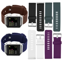 Классический мягкий силиконовый регулируемый сменный ремешок для спортивных часов с быстроразъемными шпильками для Fitbit Blaze Watch 21,6 см