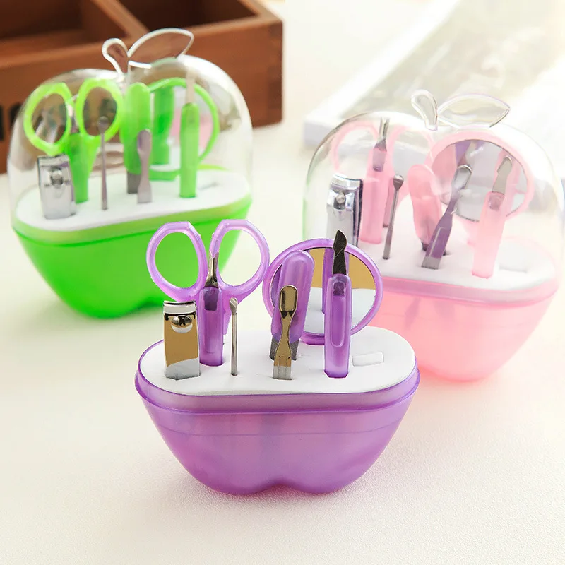 

Apple-Shaped Manicure Repair Nail Clipper Set Nail Clippers Manicure 8 Pieces Beauty Tool Wholesale