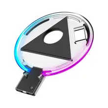 

RGB Stand Beautiful Lightweight Adjustable Game Console Vertical Horizontal Station Holder RGB Base Lighting Stand