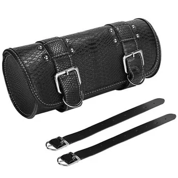 

Luggage Motorcycle Saddle Bag PU Leather Handle Weatherproof Organizer